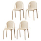 Stackable Plastic Dining Side Chair Scandinavian Armless Dining Chairs (Set of 4) Camel Clearhalo ' kitchen&dining_furn' 'Dining Chairs' 'Dining Tables & Seating' 'dining_chair' 'furn' 'furn_dining_chair' 'Furniture' 'furniture_dining_chair' 'Kitchen & Dining Furniture' 'kitchen' 3998555