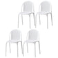 Stackable Plastic Dining Side Chair Scandinavian Armless Dining Chairs (Set of 4) White Clearhalo ' kitchen&dining_furn' 'Dining Chairs' 'Dining Tables & Seating' 'dining_chair' 'furn' 'furn_dining_chair' 'Furniture' 'furniture_dining_chair' 'Kitchen & Dining Furniture' 'kitchen' 3998561