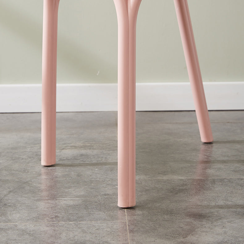 Stackable Plastic Dining Side Chair Scandinavian Armless Dining Chairs (Set of 4) Clearhalo ' kitchen&dining_furn' 'Dining Chairs' 'Dining Tables & Seating' 'dining_chair' 'furn' 'furn_dining_chair' 'Furniture' 'furniture_dining_chair' 'Kitchen & Dining Furniture' 'kitchen' 3998562