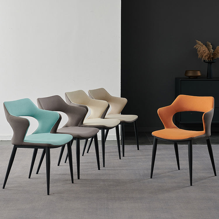 Minimalist Style Open Back Dining Side Chairs Upholstered Arm Dining Chairs (Set of 2) Clearhalo ' kitchen&dining_furn' 'Dining Chairs' 'Dining Tables & Seating' 'dining_chair' 'furn' 'furn_dining_chair' 'Furniture' 'furniture_dining_chair' 'Kitchen & Dining Furniture' 'kitchen' 3998581