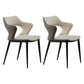 Minimalist Style Open Back Dining Side Chairs Upholstered Arm Dining Chairs (Set of 2) White Clearhalo ' kitchen&dining_furn' 'Dining Chairs' 'Dining Tables & Seating' 'dining_chair' 'furn' 'furn_dining_chair' 'Furniture' 'furniture_dining_chair' 'Kitchen & Dining Furniture' 'kitchen' 3998584