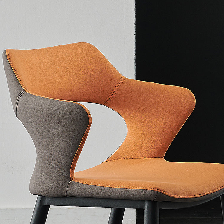 Minimalist Style Open Back Dining Side Chairs Upholstered Arm Dining Chairs (Set of 2) Clearhalo ' kitchen&dining_furn' 'Dining Chairs' 'Dining Tables & Seating' 'dining_chair' 'furn' 'furn_dining_chair' 'Furniture' 'furniture_dining_chair' 'Kitchen & Dining Furniture' 'kitchen' 3998591