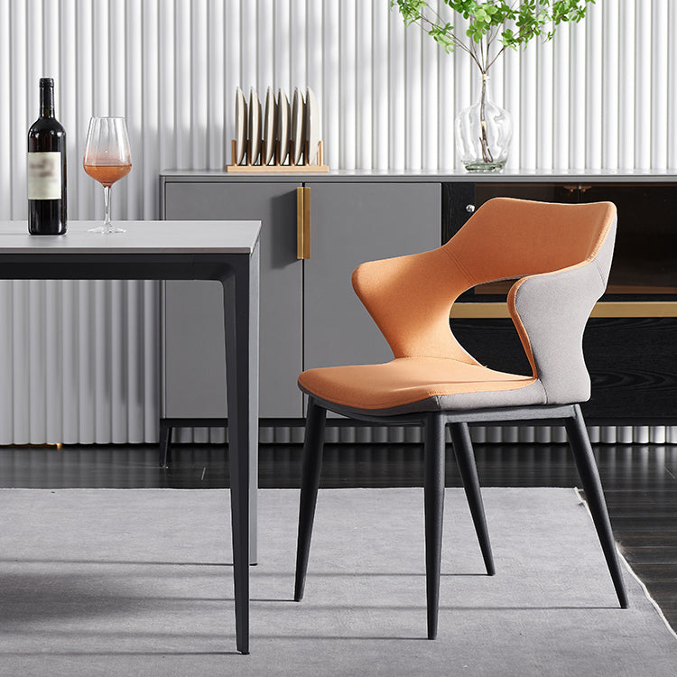 Minimalist Style Open Back Dining Side Chairs Upholstered Arm Dining Chairs (Set of 2) Clearhalo ' kitchen&dining_furn' 'Dining Chairs' 'Dining Tables & Seating' 'dining_chair' 'furn' 'furn_dining_chair' 'Furniture' 'furniture_dining_chair' 'Kitchen & Dining Furniture' 'kitchen' 3998596