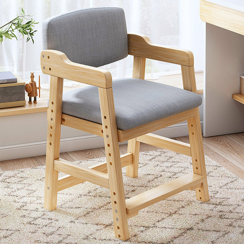 Wood Modern Indoor-Outdoor Chair Open Back Dining Single Chair with Arm Grey Clearhalo ' kitchen&dining_furn' 'Dining Chairs' 'Dining Tables & Seating' 'dining_chair' 'furn' 'furn_dining_chair' 'Furniture' 'furniture_dining_chair' 'Kitchen & Dining Furniture' 'kitchen' 3998602