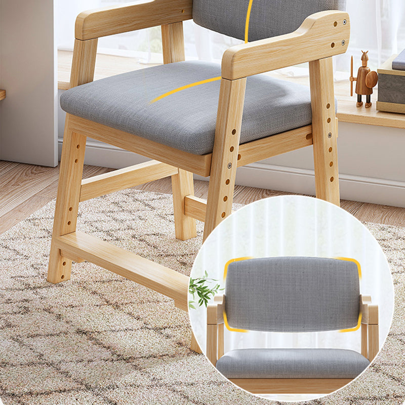 Wood Modern Indoor-Outdoor Chair Open Back Dining Single Chair with Arm Clearhalo ' kitchen&dining_furn' 'Dining Chairs' 'Dining Tables & Seating' 'dining_chair' 'furn' 'furn_dining_chair' 'Furniture' 'furniture_dining_chair' 'Kitchen & Dining Furniture' 'kitchen' 3998608