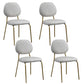 Glam Metal Dining Room Armless Chairs Open Back Dining Side Chair for Restaurant White-Gray 4 Piece Set Clearhalo ' kitchen&dining_furn' 'Dining Chairs' 'Dining Tables & Seating' 'dining_chair' 'furn' 'furn_dining_chair' 'Furniture' 'furniture_dining_chair' 'Kitchen & Dining Furniture' 'kitchen' 3998623
