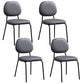 Glam Metal Dining Room Armless Chairs Open Back Dining Side Chair for Restaurant Dark Gray 4 Piece Set Clearhalo ' kitchen&dining_furn' 'Dining Chairs' 'Dining Tables & Seating' 'dining_chair' 'furn' 'furn_dining_chair' 'Furniture' 'furniture_dining_chair' 'Kitchen & Dining Furniture' 'kitchen' 3998629