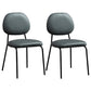 Glam Metal Dining Room Armless Chairs Open Back Dining Side Chair for Restaurant Blackish Green 2 Piece Set Clearhalo ' kitchen&dining_furn' 'Dining Chairs' 'Dining Tables & Seating' 'dining_chair' 'furn' 'furn_dining_chair' 'Furniture' 'furniture_dining_chair' 'Kitchen & Dining Furniture' 'kitchen' 3998636