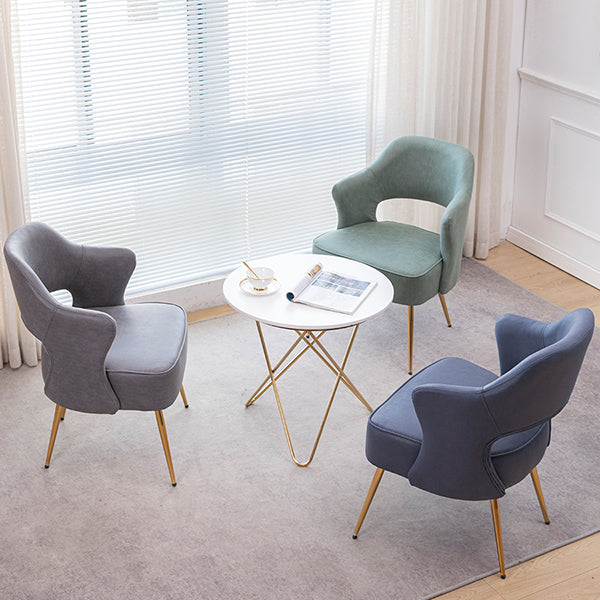 Nordic Metal Dining Room Arm Chairs Open Back Dining Side Chair for Restaurant Clearhalo ' kitchen&dining_furn' 'Dining Chairs' 'Dining Tables & Seating' 'dining_chair' 'furn' 'furn_dining_chair' 'Furniture' 'furniture_dining_chair' 'Kitchen & Dining Furniture' 'kitchen' 3998650