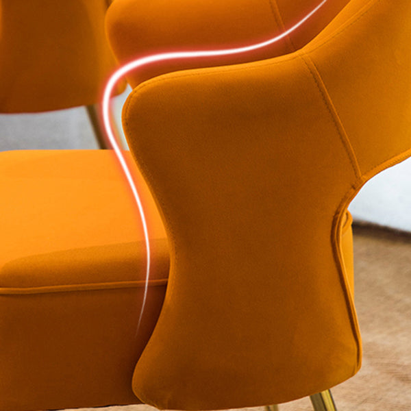 Nordic Metal Dining Room Arm Chairs Open Back Dining Side Chair for Restaurant Clearhalo ' kitchen&dining_furn' 'Dining Chairs' 'Dining Tables & Seating' 'dining_chair' 'furn' 'furn_dining_chair' 'Furniture' 'furniture_dining_chair' 'Kitchen & Dining Furniture' 'kitchen' 3998658