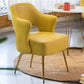 Nordic Metal Dining Room Arm Chairs Open Back Dining Side Chair for Restaurant Yellow 1 Piece Clearhalo ' kitchen&dining_furn' 'Dining Chairs' 'Dining Tables & Seating' 'dining_chair' 'furn' 'furn_dining_chair' 'Furniture' 'furniture_dining_chair' 'Kitchen & Dining Furniture' 'kitchen' 3998661