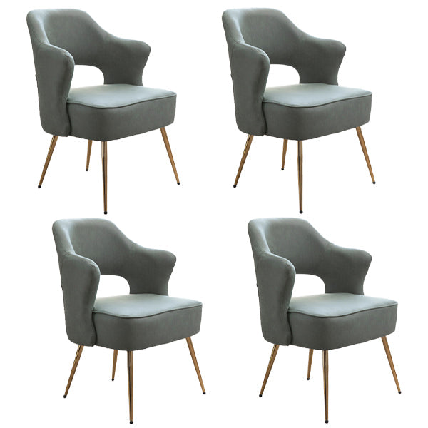 Nordic Metal Dining Room Arm Chairs Open Back Dining Side Chair for Restaurant Green 4 Piece Set Clearhalo ' kitchen&dining_furn' 'Dining Chairs' 'Dining Tables & Seating' 'dining_chair' 'furn' 'furn_dining_chair' 'Furniture' 'furniture_dining_chair' 'Kitchen & Dining Furniture' 'kitchen' 3998671