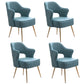 Nordic Metal Dining Room Arm Chairs Open Back Dining Side Chair for Restaurant Blue 4 Piece Set Clearhalo ' kitchen&dining_furn' 'Dining Chairs' 'Dining Tables & Seating' 'dining_chair' 'furn' 'furn_dining_chair' 'Furniture' 'furniture_dining_chair' 'Kitchen & Dining Furniture' 'kitchen' 3998677