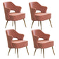 Nordic Metal Dining Room Arm Chairs Open Back Dining Side Chair for Restaurant Cameo Brown 4 Piece Set Clearhalo ' kitchen&dining_furn' 'Dining Chairs' 'Dining Tables & Seating' 'dining_chair' 'furn' 'furn_dining_chair' 'Furniture' 'furniture_dining_chair' 'Kitchen & Dining Furniture' 'kitchen' 3998680