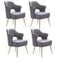 Nordic Metal Dining Room Arm Chairs Open Back Dining Side Chair for Restaurant Dark Gray 4 Piece Set Clearhalo ' kitchen&dining_furn' 'Dining Chairs' 'Dining Tables & Seating' 'dining_chair' 'furn' 'furn_dining_chair' 'Furniture' 'furniture_dining_chair' 'Kitchen & Dining Furniture' 'kitchen' 3998683