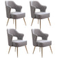 Nordic Metal Dining Room Arm Chairs Open Back Dining Side Chair for Restaurant Light Gray 4 Piece Set Clearhalo ' kitchen&dining_furn' 'Dining Chairs' 'Dining Tables & Seating' 'dining_chair' 'furn' 'furn_dining_chair' 'Furniture' 'furniture_dining_chair' 'Kitchen & Dining Furniture' 'kitchen' 3998686