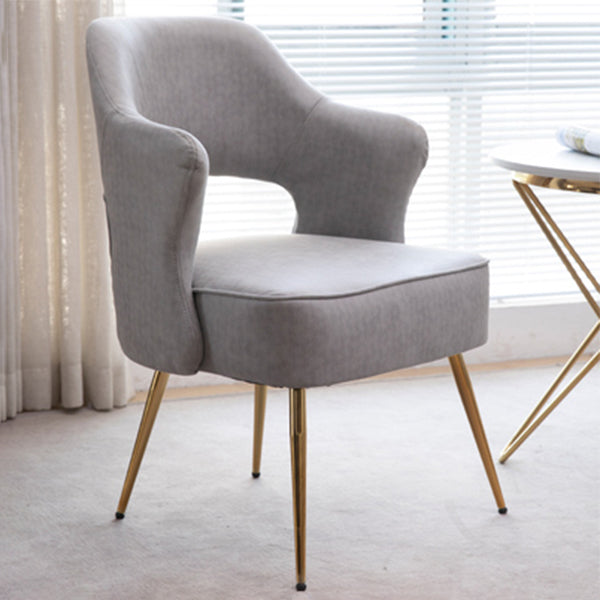 Nordic Metal Dining Room Arm Chairs Open Back Dining Side Chair for Restaurant Light Gray 1 Piece Clearhalo ' kitchen&dining_furn' 'Dining Chairs' 'Dining Tables & Seating' 'dining_chair' 'furn' 'furn_dining_chair' 'Furniture' 'furniture_dining_chair' 'Kitchen & Dining Furniture' 'kitchen' 3998687