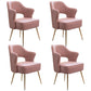 Nordic Metal Dining Room Arm Chairs Open Back Dining Side Chair for Restaurant Pink 4 Piece Set Clearhalo ' kitchen&dining_furn' 'Dining Chairs' 'Dining Tables & Seating' 'dining_chair' 'furn' 'furn_dining_chair' 'Furniture' 'furniture_dining_chair' 'Kitchen & Dining Furniture' 'kitchen' 3998689
