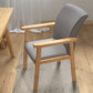 Indoor Contemporary Arm Chair Solid Back Wood Upholstered Single Dining Room Chair Grey Natural Wood Clearhalo ' kitchen&dining_furn' 'Dining Chairs' 'Dining Tables & Seating' 'dining_chair' 'furn' 'furn_dining_chair' 'Furniture' 'furniture_dining_chair' 'Kitchen & Dining Furniture' 'kitchen' 3998697