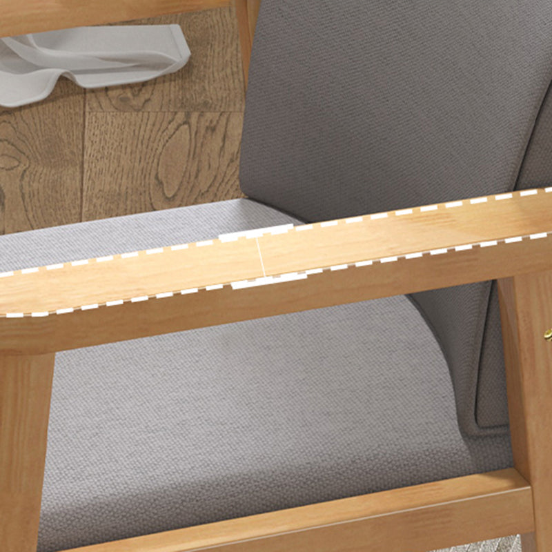 Indoor Contemporary Arm Chair Solid Back Wood Upholstered Single Dining Room Chair Clearhalo ' kitchen&dining_furn' 'Dining Chairs' 'Dining Tables & Seating' 'dining_chair' 'furn' 'furn_dining_chair' 'Furniture' 'furniture_dining_chair' 'Kitchen & Dining Furniture' 'kitchen' 3998706