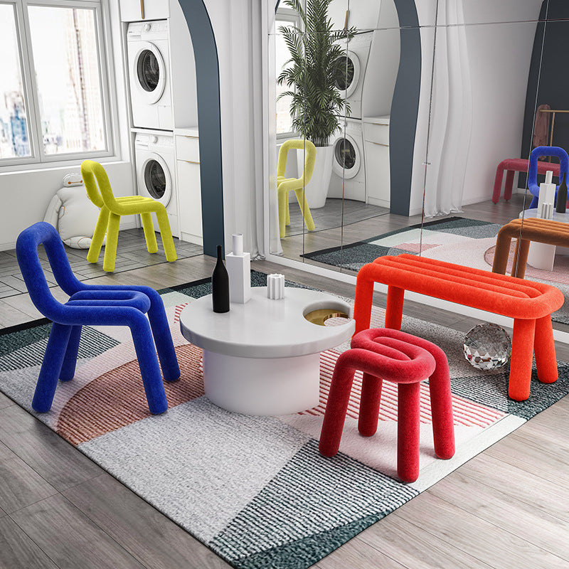 Modern Style Velvet Chair Dining Room Kitchen Open Back Side Chairs Set Clearhalo ' kitchen&dining_furn' 'Dining Chairs' 'Dining Tables & Seating' 'dining_chair' 'furn' 'furn_dining_chair' 'Furniture' 'furniture_dining_chair' 'Kitchen & Dining Furniture' 'kitchen' 3998726