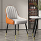 Indoor Scandinavian Arm Chair Parsons Back Metal Upholstered Dining Room Chair White-Orange 1 Piece Clearhalo ' kitchen&dining_furn' 'Dining Chairs' 'Dining Tables & Seating' 'dining_chair' 'furn' 'furn_dining_chair' 'Furniture' 'furniture_dining_chair' 'Kitchen & Dining Furniture' 'kitchen' 3998767