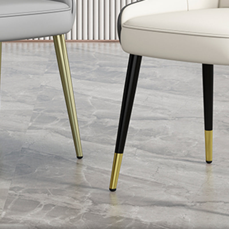 Indoor Scandinavian Arm Chair Parsons Back Metal Upholstered Dining Room Chair Clearhalo ' kitchen&dining_furn' 'Dining Chairs' 'Dining Tables & Seating' 'dining_chair' 'furn' 'furn_dining_chair' 'Furniture' 'furniture_dining_chair' 'Kitchen & Dining Furniture' 'kitchen' 3998768