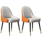 Indoor Scandinavian Arm Chair Parsons Back Metal Upholstered Dining Room Chair White-Orange 2 Piece Set Clearhalo ' kitchen&dining_furn' 'Dining Chairs' 'Dining Tables & Seating' 'dining_chair' 'furn' 'furn_dining_chair' 'Furniture' 'furniture_dining_chair' 'Kitchen & Dining Furniture' 'kitchen' 3998769