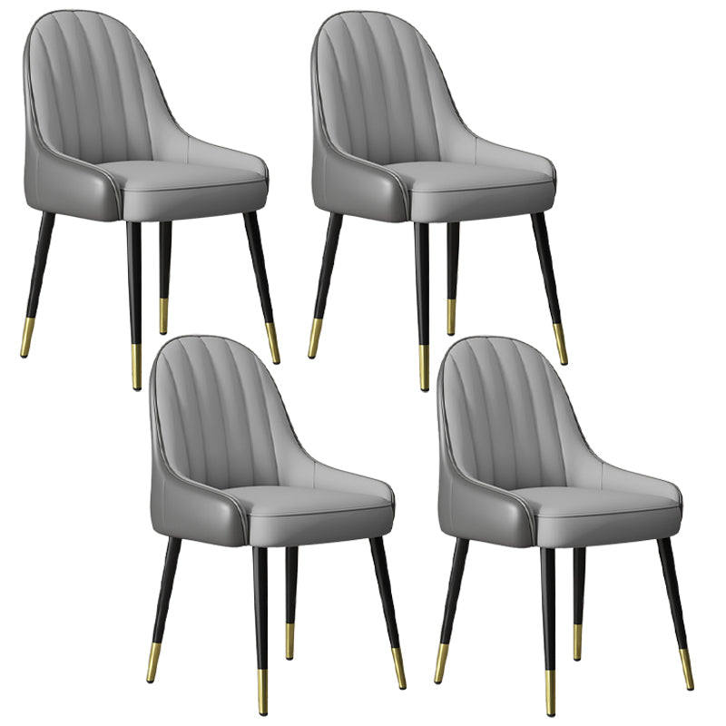 Indoor Scandinavian Arm Chair Parsons Back Metal Upholstered Dining Room Chair Grey 4 Piece Set Clearhalo ' kitchen&dining_furn' 'Dining Chairs' 'Dining Tables & Seating' 'dining_chair' 'furn' 'furn_dining_chair' 'Furniture' 'furniture_dining_chair' 'Kitchen & Dining Furniture' 'kitchen' 3998770