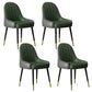 Indoor Scandinavian Arm Chair Parsons Back Metal Upholstered Dining Room Chair Gray-Green 4 Piece Set Clearhalo ' kitchen&dining_furn' 'Dining Chairs' 'Dining Tables & Seating' 'dining_chair' 'furn' 'furn_dining_chair' 'Furniture' 'furniture_dining_chair' 'Kitchen & Dining Furniture' 'kitchen' 3998776