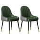 Indoor Scandinavian Arm Chair Parsons Back Metal Upholstered Dining Room Chair Gray-Green 2 Piece Set Clearhalo ' kitchen&dining_furn' 'Dining Chairs' 'Dining Tables & Seating' 'dining_chair' 'furn' 'furn_dining_chair' 'Furniture' 'furniture_dining_chair' 'Kitchen & Dining Furniture' 'kitchen' 3998778