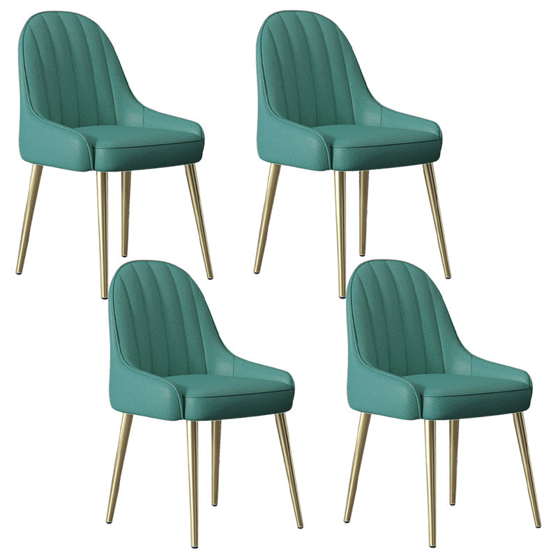 Indoor Scandinavian Arm Chair Parsons Back Metal Upholstered Dining Room Chair Lake Blue 4 Piece Set Clearhalo ' kitchen&dining_furn' 'Dining Chairs' 'Dining Tables & Seating' 'dining_chair' 'furn' 'furn_dining_chair' 'Furniture' 'furniture_dining_chair' 'Kitchen & Dining Furniture' 'kitchen' 3998782
