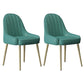 Indoor Scandinavian Arm Chair Parsons Back Metal Upholstered Dining Room Chair Lake Blue 2 Piece Set Clearhalo ' kitchen&dining_furn' 'Dining Chairs' 'Dining Tables & Seating' 'dining_chair' 'furn' 'furn_dining_chair' 'Furniture' 'furniture_dining_chair' 'Kitchen & Dining Furniture' 'kitchen' 3998784