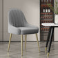 Indoor Scandinavian Arm Chair Parsons Back Metal Upholstered Dining Room Chair Light Gray 1 Piece Clearhalo ' kitchen&dining_furn' 'Dining Chairs' 'Dining Tables & Seating' 'dining_chair' 'furn' 'furn_dining_chair' 'Furniture' 'furniture_dining_chair' 'Kitchen & Dining Furniture' 'kitchen' 3998792