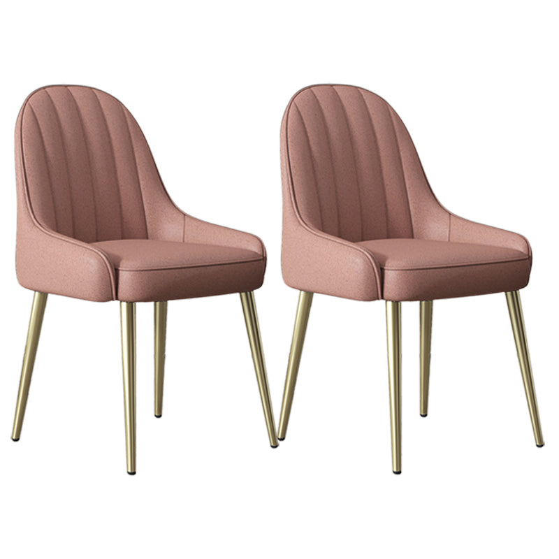 Indoor Scandinavian Arm Chair Parsons Back Metal Upholstered Dining Room Chair Cameo Brown 2 Piece Set Clearhalo ' kitchen&dining_furn' 'Dining Chairs' 'Dining Tables & Seating' 'dining_chair' 'furn' 'furn_dining_chair' 'Furniture' 'furniture_dining_chair' 'Kitchen & Dining Furniture' 'kitchen' 3998796