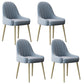 Indoor Scandinavian Arm Chair Parsons Back Metal Upholstered Dining Room Chair Gray-Blue 4 Piece Set Clearhalo ' kitchen&dining_furn' 'Dining Chairs' 'Dining Tables & Seating' 'dining_chair' 'furn' 'furn_dining_chair' 'Furniture' 'furniture_dining_chair' 'Kitchen & Dining Furniture' 'kitchen' 3998800
