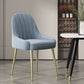 Indoor Scandinavian Arm Chair Parsons Back Metal Upholstered Dining Room Chair Gray-Blue 1 Piece Clearhalo ' kitchen&dining_furn' 'Dining Chairs' 'Dining Tables & Seating' 'dining_chair' 'furn' 'furn_dining_chair' 'Furniture' 'furniture_dining_chair' 'Kitchen & Dining Furniture' 'kitchen' 3998801