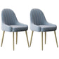 Indoor Scandinavian Arm Chair Parsons Back Metal Upholstered Dining Room Chair Gray-Blue 2 Piece Set Clearhalo ' kitchen&dining_furn' 'Dining Chairs' 'Dining Tables & Seating' 'dining_chair' 'furn' 'furn_dining_chair' 'Furniture' 'furniture_dining_chair' 'Kitchen & Dining Furniture' 'kitchen' 3998802