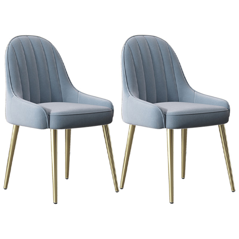 Indoor Scandinavian Arm Chair Parsons Back Metal Upholstered Dining Room Chair Gray-Blue 2 Piece Set Clearhalo ' kitchen&dining_furn' 'Dining Chairs' 'Dining Tables & Seating' 'dining_chair' 'furn' 'furn_dining_chair' 'Furniture' 'furniture_dining_chair' 'Kitchen & Dining Furniture' 'kitchen' 3998802
