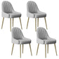 Indoor Scandinavian Arm Chair Parsons Back Metal Upholstered Dining Room Chair Silver Gray 4 Piece Set Clearhalo ' kitchen&dining_furn' 'Dining Chairs' 'Dining Tables & Seating' 'dining_chair' 'furn' 'furn_dining_chair' 'Furniture' 'furniture_dining_chair' 'Kitchen & Dining Furniture' 'kitchen' 3998803