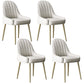 Indoor Scandinavian Arm Chair Parsons Back Metal Upholstered Dining Room Chair Off-White 4 Piece Set Clearhalo ' kitchen&dining_furn' 'Dining Chairs' 'Dining Tables & Seating' 'dining_chair' 'furn' 'furn_dining_chair' 'Furniture' 'furniture_dining_chair' 'Kitchen & Dining Furniture' 'kitchen' 3998815
