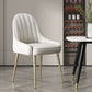Indoor Scandinavian Arm Chair Parsons Back Metal Upholstered Dining Room Chair Off-White 1 Piece Clearhalo ' kitchen&dining_furn' 'Dining Chairs' 'Dining Tables & Seating' 'dining_chair' 'furn' 'furn_dining_chair' 'Furniture' 'furniture_dining_chair' 'Kitchen & Dining Furniture' 'kitchen' 3998816
