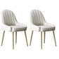 Indoor Scandinavian Arm Chair Parsons Back Metal Upholstered Dining Room Chair Off-White 2 Piece Set Clearhalo ' kitchen&dining_furn' 'Dining Chairs' 'Dining Tables & Seating' 'dining_chair' 'furn' 'furn_dining_chair' 'Furniture' 'furniture_dining_chair' 'Kitchen & Dining Furniture' 'kitchen' 3998817