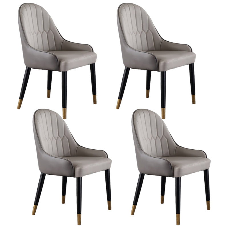 Nordic Glam Style Dining Chairs Wooden Dining Arm Side Chair for Kitchen Grey 4 Piece Set Clearhalo ' kitchen&dining_furn' 'Dining Chairs' 'Dining Tables & Seating' 'dining_chair' 'furn' 'furn_dining_chair' 'Furniture' 'furniture_dining_chair' 'Kitchen & Dining Furniture' 'kitchen' 3998826