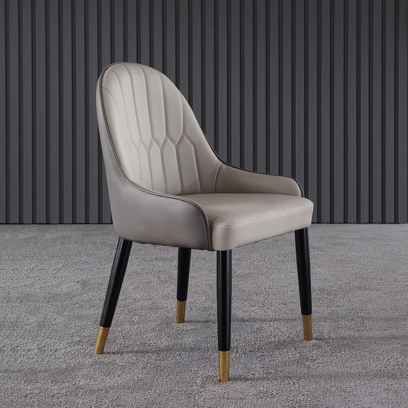 Nordic Glam Style Dining Chairs Wooden Dining Arm Side Chair for Kitchen Grey 1 Piece Clearhalo ' kitchen&dining_furn' 'Dining Chairs' 'Dining Tables & Seating' 'dining_chair' 'furn' 'furn_dining_chair' 'Furniture' 'furniture_dining_chair' 'Kitchen & Dining Furniture' 'kitchen' 3998827