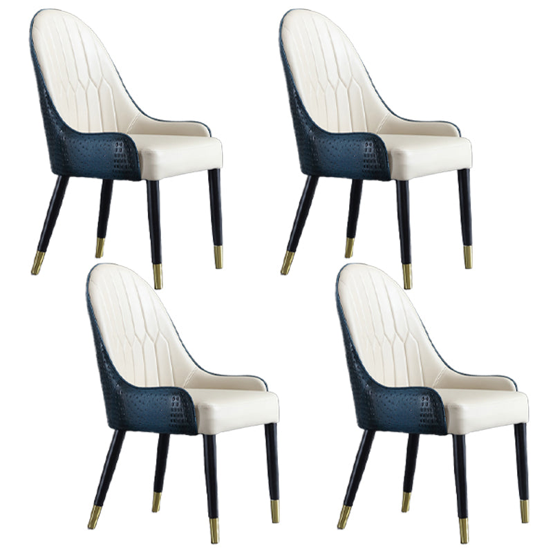 Nordic Glam Style Dining Chairs Wooden Dining Arm Side Chair for Kitchen Dark Blue 4 Piece Set Clearhalo ' kitchen&dining_furn' 'Dining Chairs' 'Dining Tables & Seating' 'dining_chair' 'furn' 'furn_dining_chair' 'Furniture' 'furniture_dining_chair' 'Kitchen & Dining Furniture' 'kitchen' 3998847