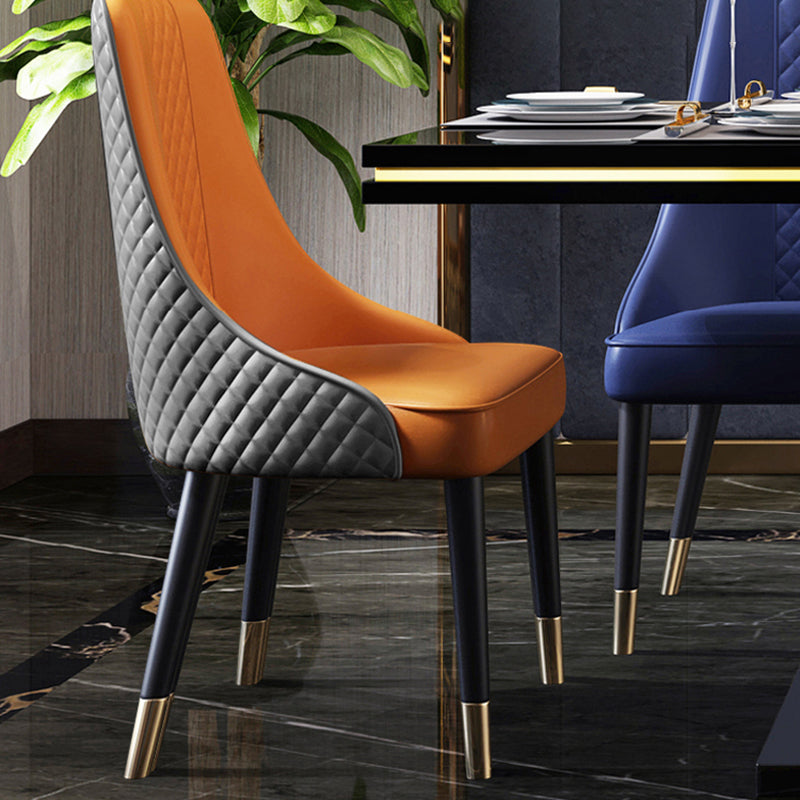 Nordic Glam Style Dining Chairs Wooden Dining Armless Side Chair for Kitchen (Set of 2) Clearhalo ' kitchen&dining_furn' 'Dining Chairs' 'Dining Tables & Seating' 'dining_chair' 'furn' 'furn_dining_chair' 'Furniture' 'furniture_dining_chair' 'Kitchen & Dining Furniture' 'kitchen' 3998854