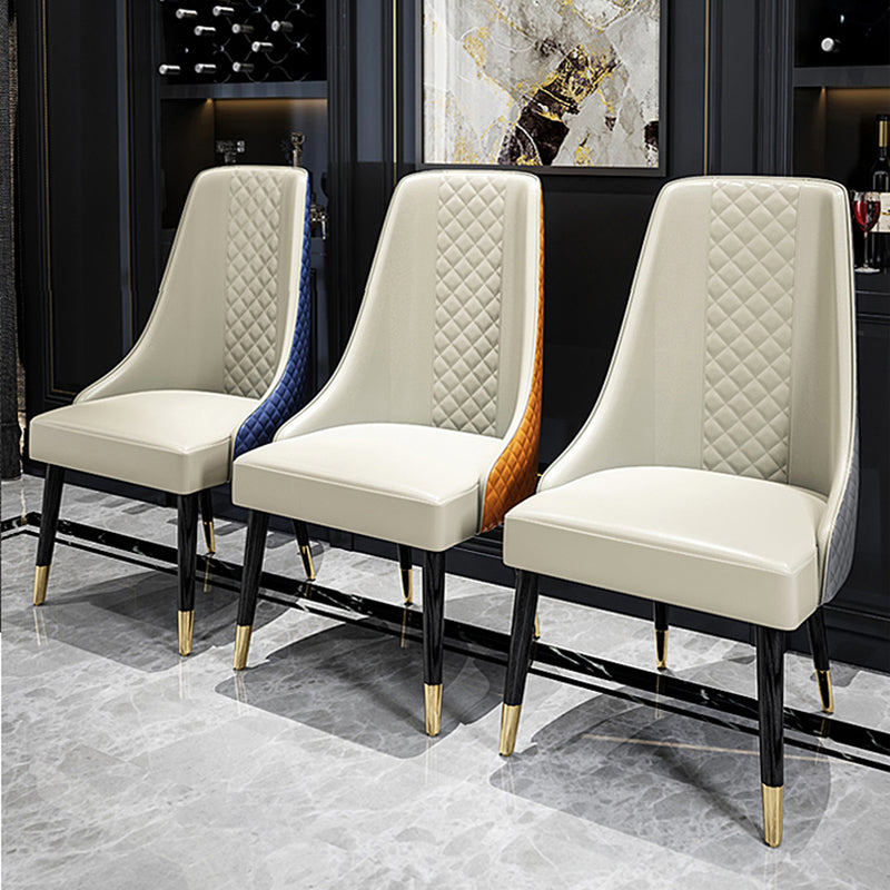 Nordic Glam Style Dining Chairs Wooden Dining Armless Side Chair for Kitchen (Set of 2) Clearhalo ' kitchen&dining_furn' 'Dining Chairs' 'Dining Tables & Seating' 'dining_chair' 'furn' 'furn_dining_chair' 'Furniture' 'furniture_dining_chair' 'Kitchen & Dining Furniture' 'kitchen' 3998856