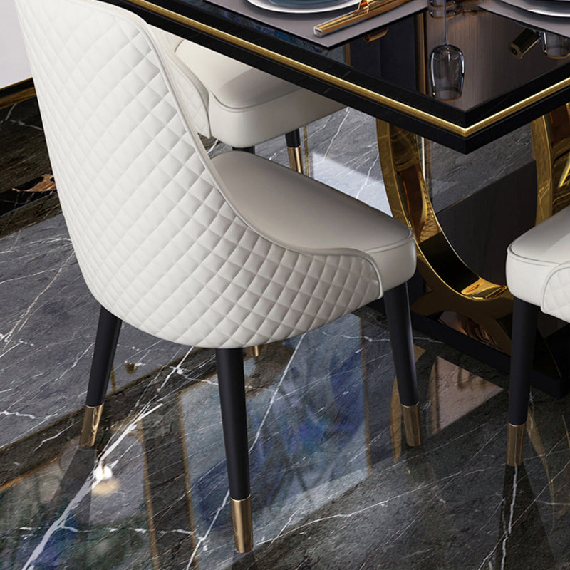 Nordic Glam Style Dining Chairs Wooden Dining Armless Side Chair for Kitchen (Set of 2) Clearhalo ' kitchen&dining_furn' 'Dining Chairs' 'Dining Tables & Seating' 'dining_chair' 'furn' 'furn_dining_chair' 'Furniture' 'furniture_dining_chair' 'Kitchen & Dining Furniture' 'kitchen' 3998858