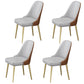 Nordic Metal Dining Room Armless Chairs Upholstered Linen Fabric Chairs for Restaurant Gray Coffee 4 Piece Set Clearhalo ' kitchen&dining_furn' 'Dining Chairs' 'Dining Tables & Seating' 'dining_chair' 'furn' 'furn_dining_chair' 'Furniture' 'furniture_dining_chair' 'Kitchen & Dining Furniture' 'kitchen' 3998866